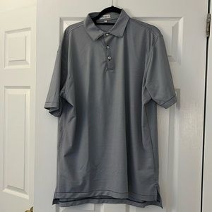 Peter Millar size Large Blue and White striped polo